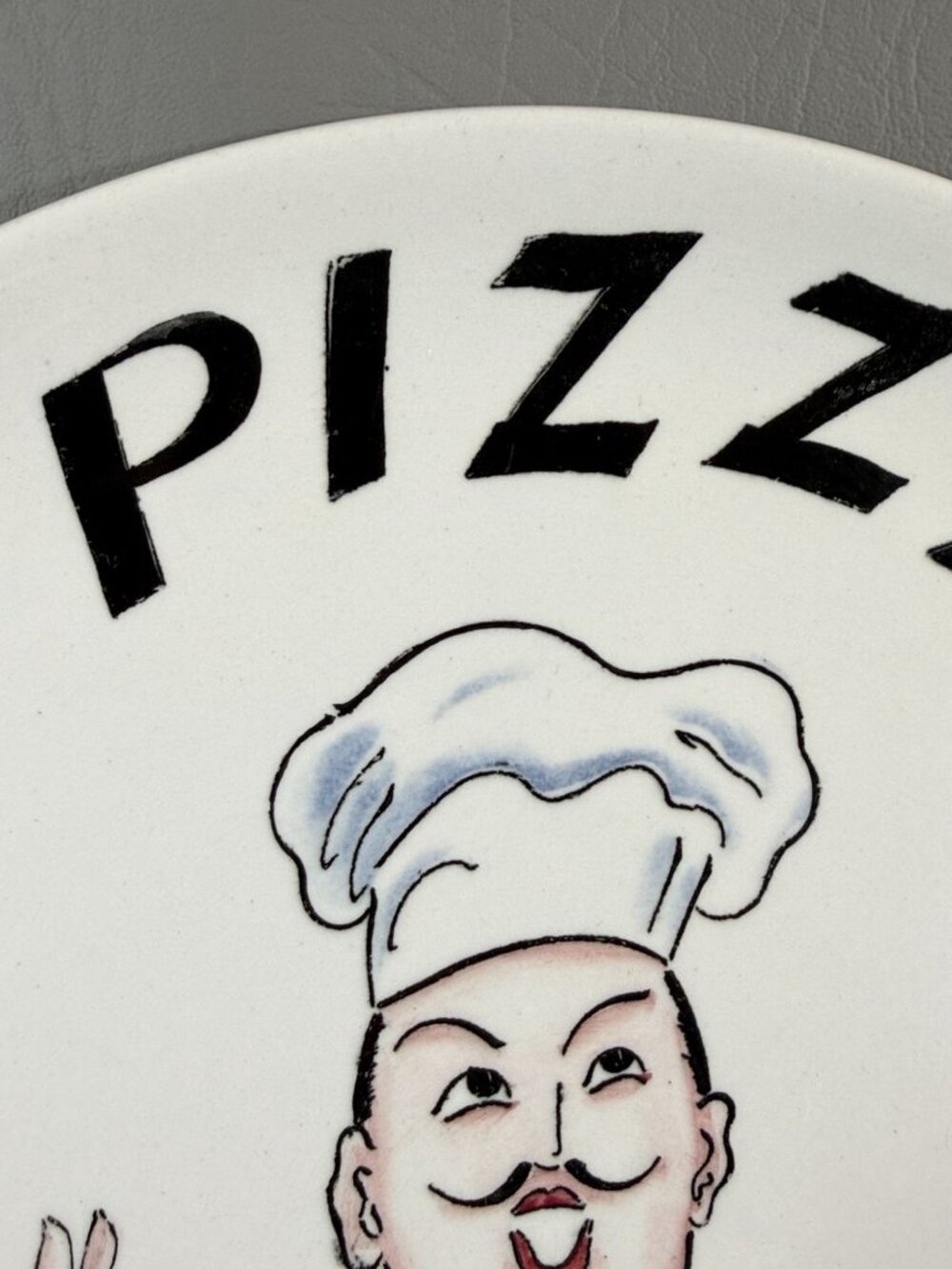Vintage Chase Import Pizza Pie Ironstone Plate 13.5" MCM Retro Chef Kitchen Deco - Picture 7 of 14